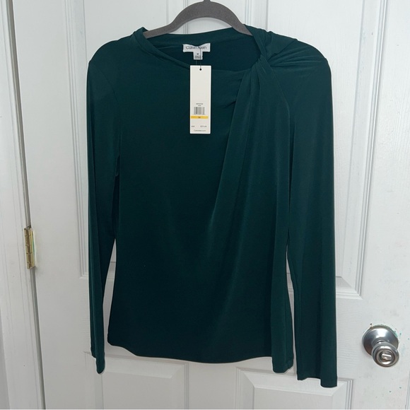 Calvin Klein Green Women's Blouse - NWT - Picture 3 of 7